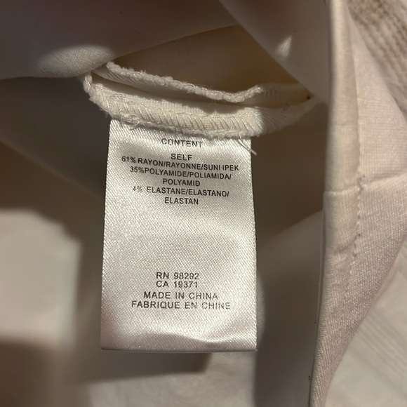 Tibi White sweatshirt blouse with draped neckline size small - Picture 4 of 5